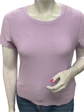 Marika Lavender Short Sleeve Crewneck Tee Size L